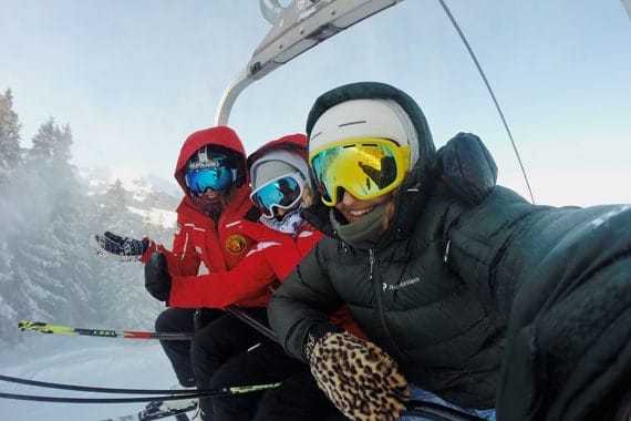 school ski trips ski lift people