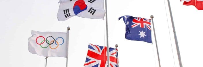 winter olympic games flags