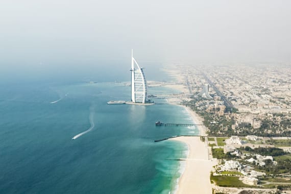 dubai aerial coastline