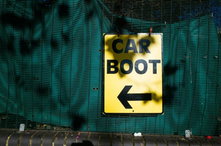 Car boot sign