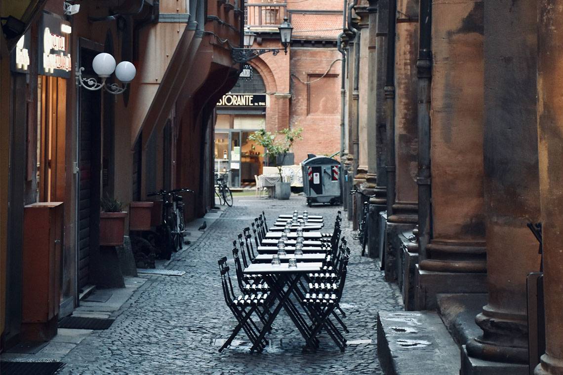 street cafe Bologna & Ravenna Food Technology Trip