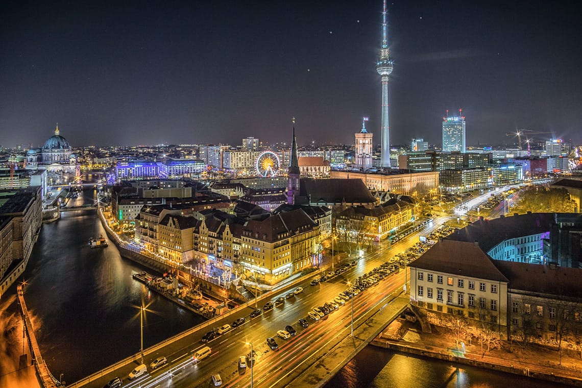 Berlin at night